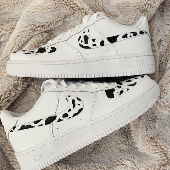 Nike Shoes - Cow Print Custom Air Force ones